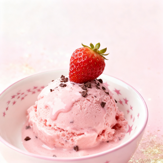 Pink Star Patterned Rice Bowl