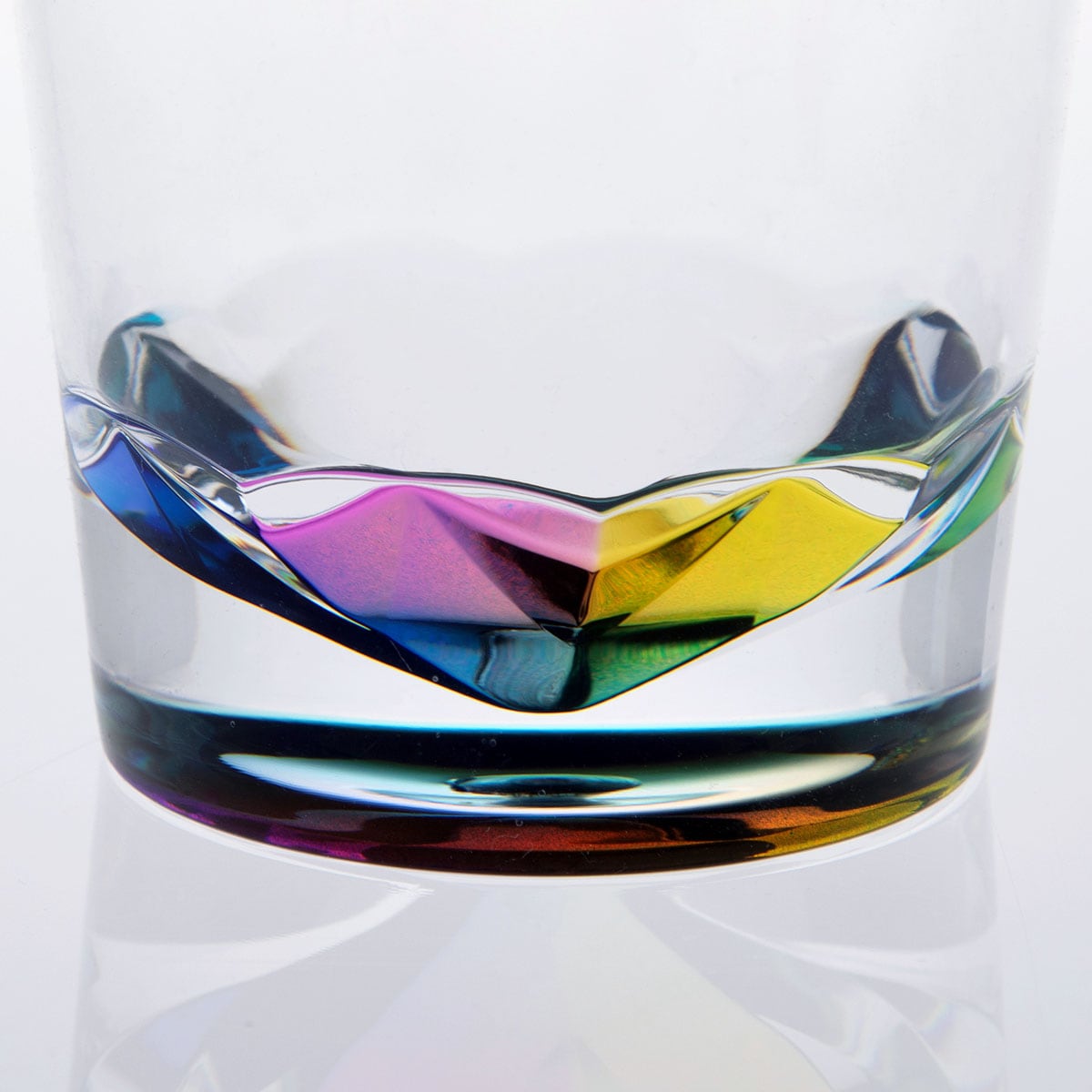 Colorful Rainbow Chic Glass Tumbler