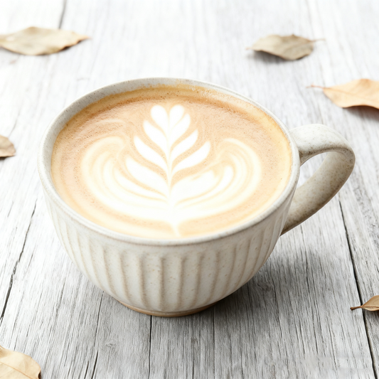 Textured Striped Ceramic Soup Mug