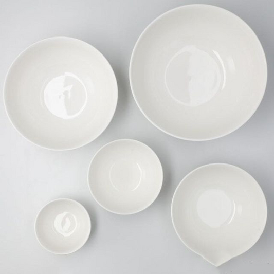 White Porcelain 18CM Bowl Set