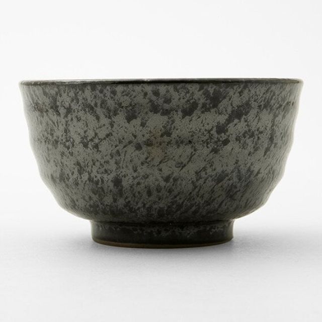 Textured Black Ceramic Tableware Rice Bowl