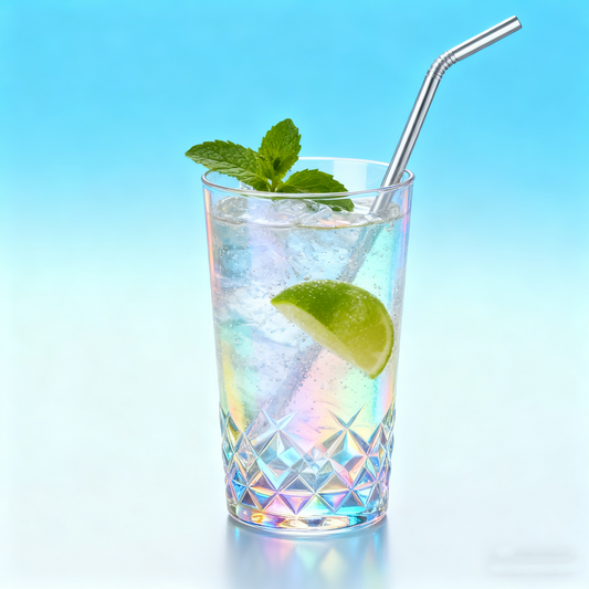 Chic Iridescent Textured Glass Tumbler