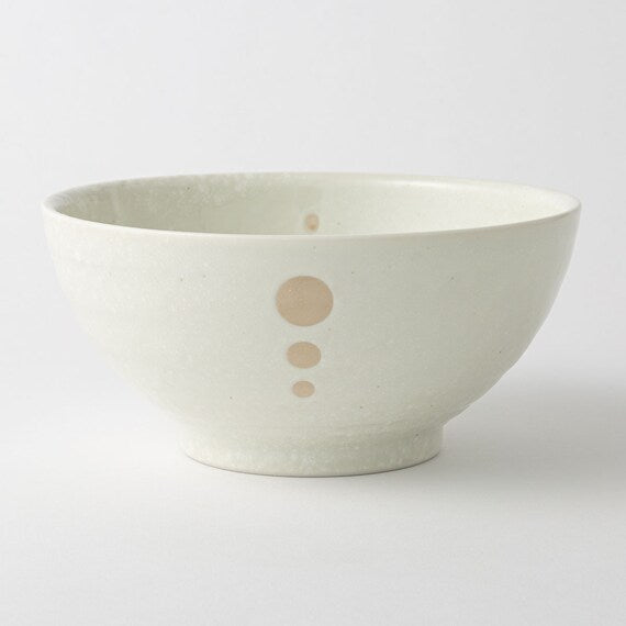 Rice Bowl Minimalist Dot White