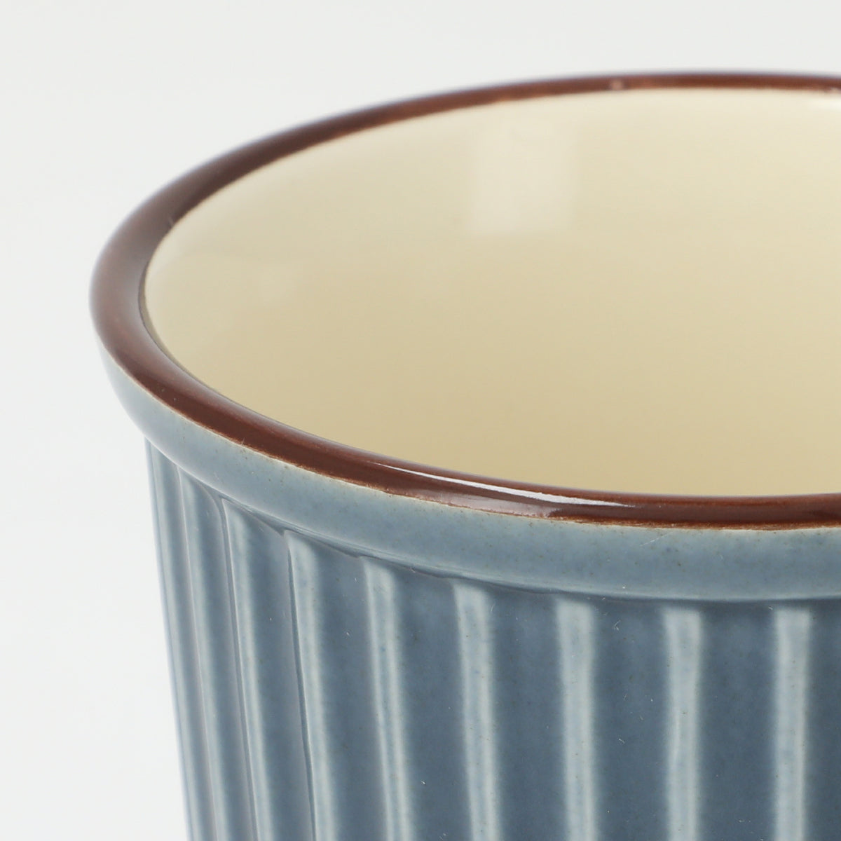Blue Striped Ceramic Mug Cup