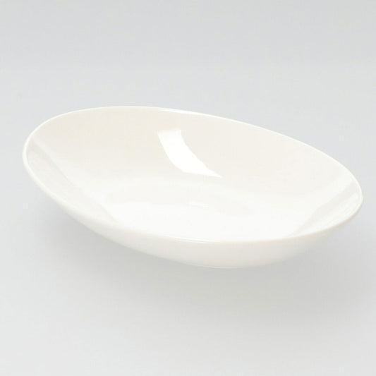 20CM White Porcelain Oval Bowl
