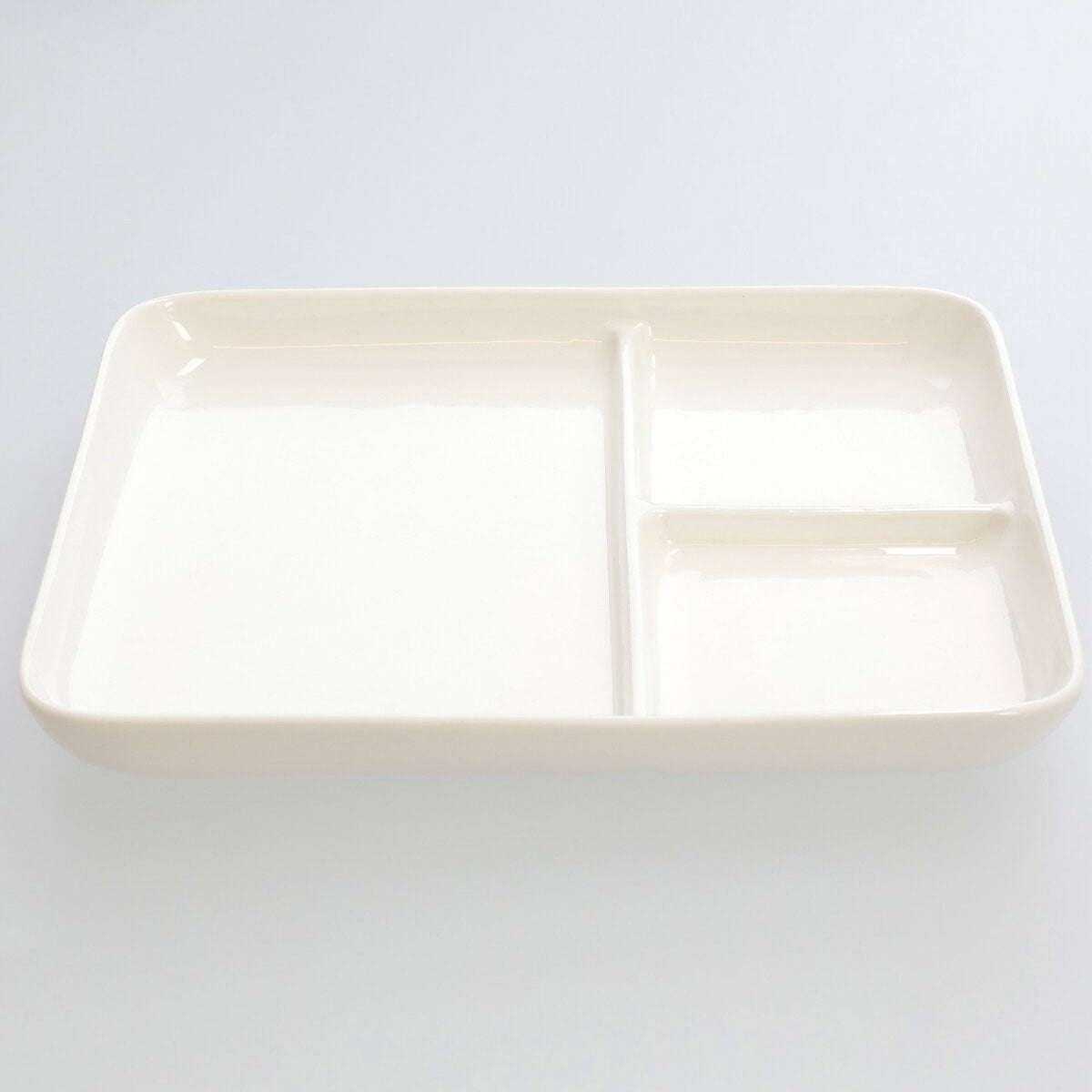 White Porcelain Sectioned Lunch Plate