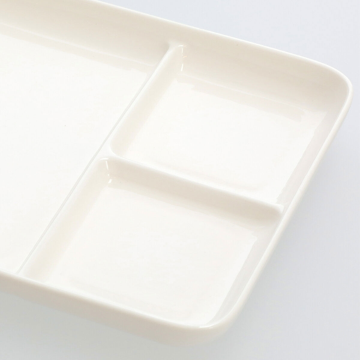 White Porcelain Sectioned Lunch Plate