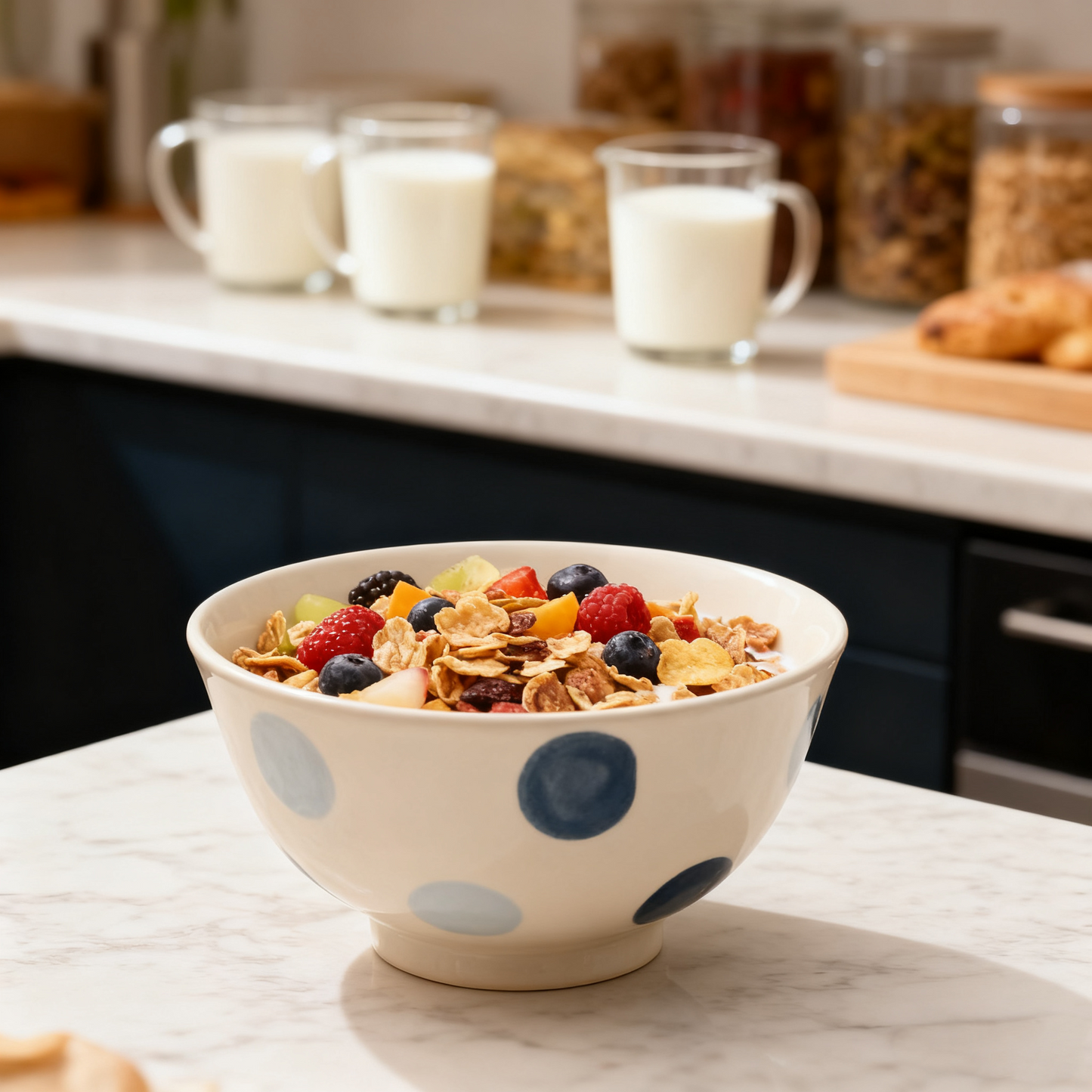 12CM Blue Polka Dot Bowl