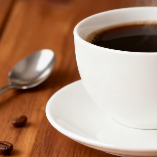 Pure White Ceramic Coffee Cup with Saucer Set