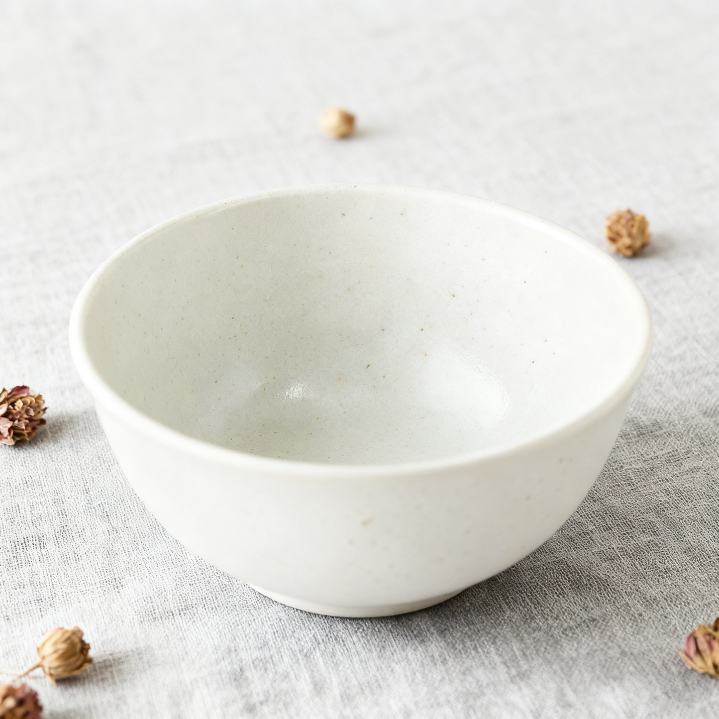 Ultra Light Weight White Ceramic Rice Bowl