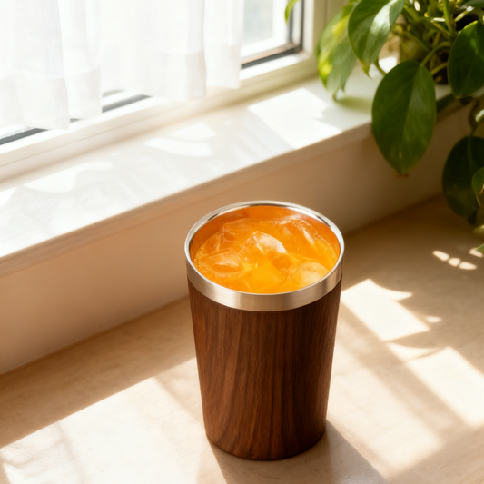 Modern Wood Metal Mug Cup for Drinks